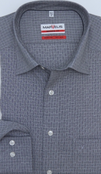 Preview: Marvelis Hemd extra lg. Arm 69cm, Modern Fit -marine- 72476918